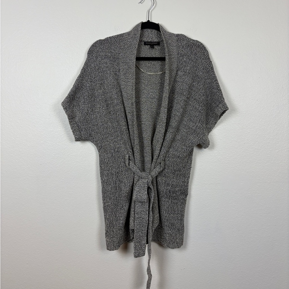 Banana Republic Chunky Knit Tie Was Short Sleeve Cardigan Sweater XS/S